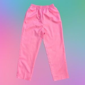 VINTAGE 👚 1990s bubblegum pink grandmacore pull-on easy pants.